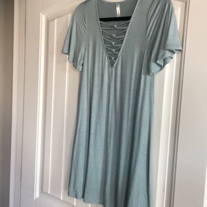 Flutter sleeve Criss Cross Swing top